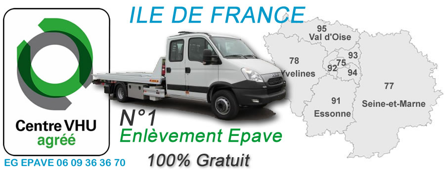 enlevement epave gratuit ile de france